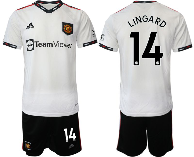 Men 2022-2023 Club Manchester United away white #14 Soccer Jersey->manchester united jersey->Soccer Club Jersey